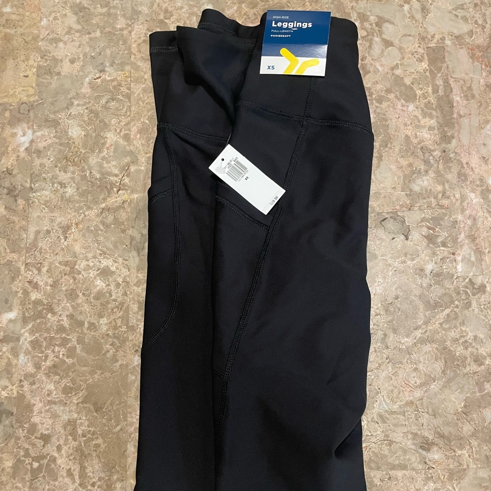 NWT Old Navy Black High-Waisted PowerSoft Full-Length Leggings XS